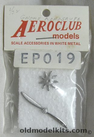 Aeroclub 1/72 Gnome Monosoupape 9 Cylinder Rotary Engine with Propeller - Bagged, EP019 plastic model kit